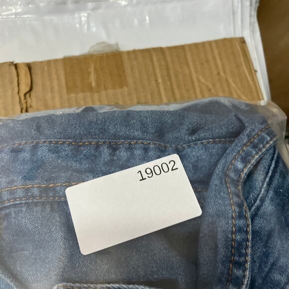 Lakin McKey Shirt Mens Size XLT Blue Denim Western Pearl Snap Work Cowboy - Picture 8 of 8